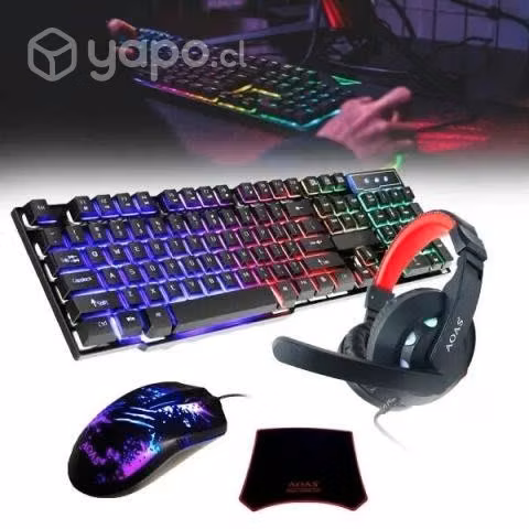 KIT GAMER 4 EN 1 - Teclado Mouse Audifonos Mouse P - Imagen 4