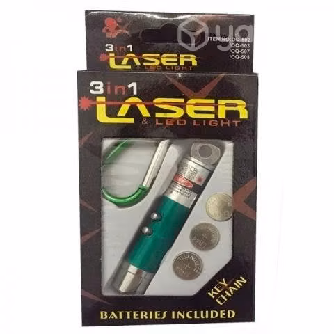 Láser Llavero 3 En 1 Laser +luz Led +uv Detectar B