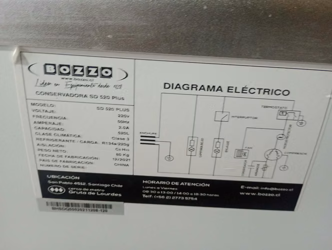 Conservadora Sd520 Plus marca Bozzo - Imagen 2