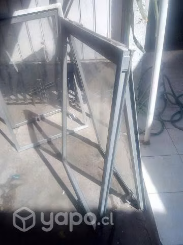 2 Ventanas de marco de aluminio