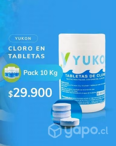 Cloro en tableta pack 10 kg
