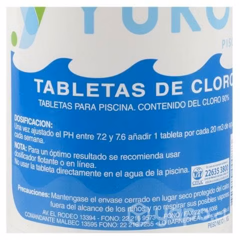 Cloro en tableta caja 20 kg