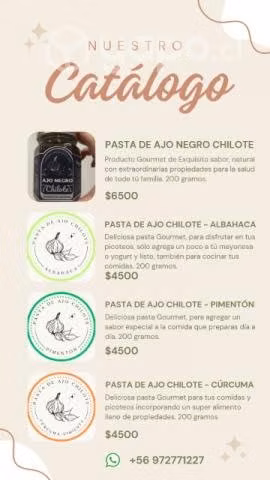 Pasta ajo negro y Pastas de ajo chilote sabores