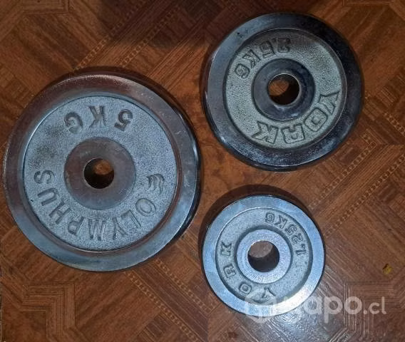 Mancuernas cromadas usadas - Imagen 2