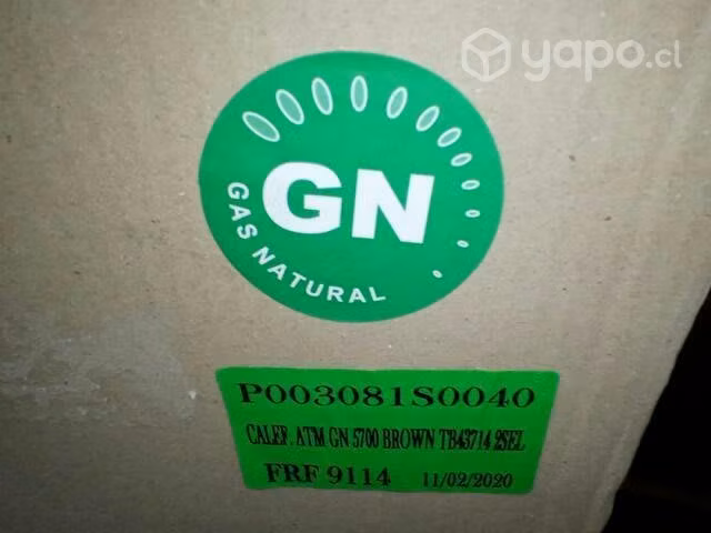 Calefactor TROTTER MURAL GAS NATURAL NUEVO SIN USO