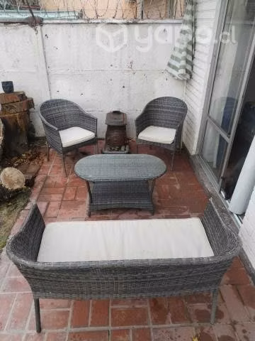 Maravilloso juego de terraza tipo rattan