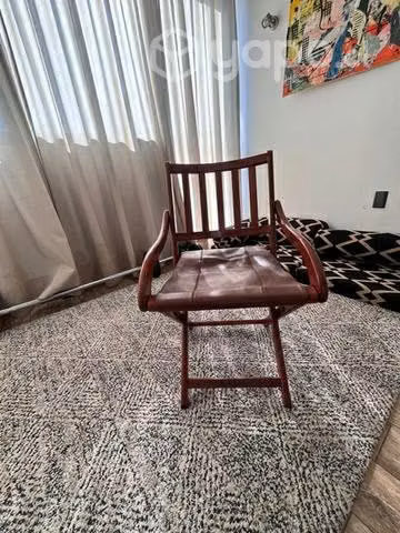 Comedor madera y cuero