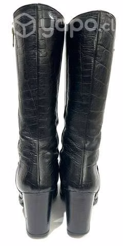 Bota de Cuero Marca Mingo N*35 Negro