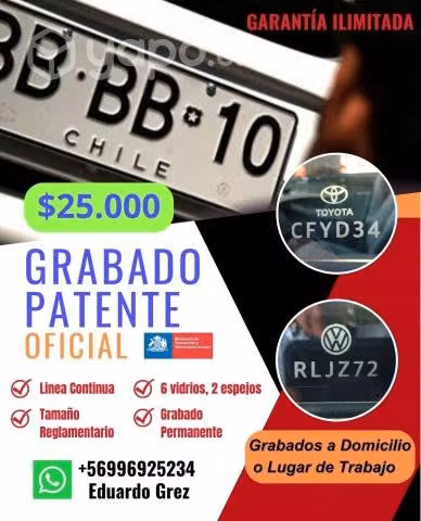 Grabado patente oficial