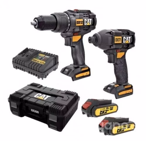 Kit atornillador de impacto + taladro percutor 18v