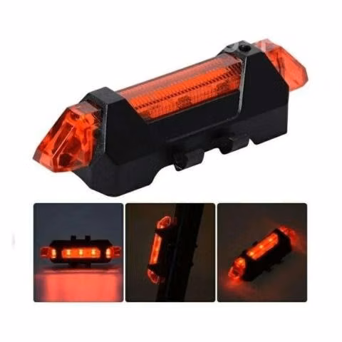 Luz de advertencia para bicicleta recargable C/U - Imagen 3