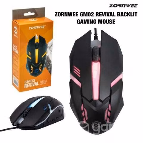 Mouse usb con cable y luces led