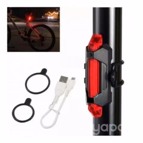 Pack Luz Bicicleta Delantera Y Trasera Recargable