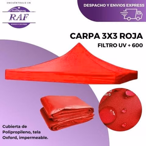 Carpa 3x3 con filtro UV