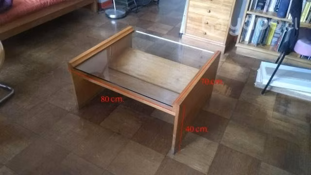 Mesa de centro Muebles Sur, Madera con Cristal Tem