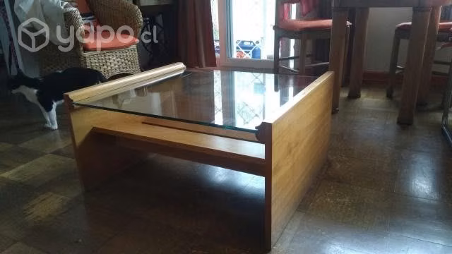 Mesa de centro Muebles Sur, Madera con Cristal Tem