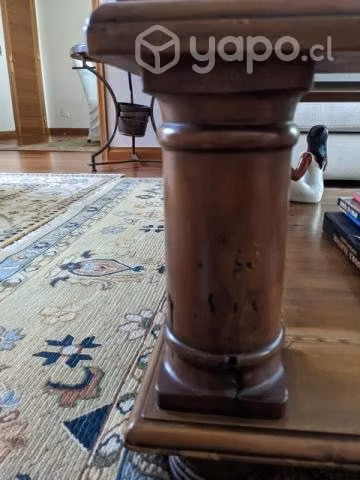 Mesa de centro de roble con cubierta de vidrio - Imagen 4