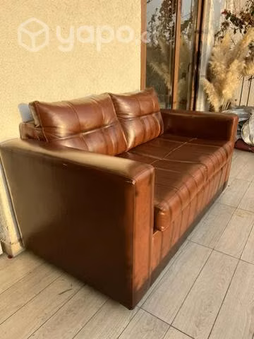 Sillón café ECO CUERO excelente estado - Imagen 3