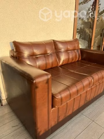 Sillón café ECO CUERO excelente estado - Imagen 4