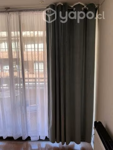 Cortinas velvet turquesa Homy - Imagen 2