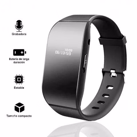 Reloj Pulsera Digital Grabadora Voz Espia 8GB MP3