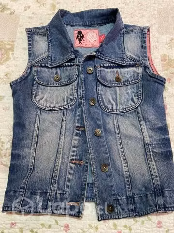 Chaqueta mezclilla sin mangas