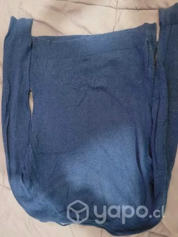 Chaleco azul con rombos