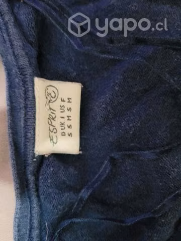Chaleco azul con rombos