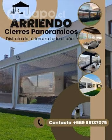 Arriendo cierres de terraza