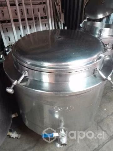 Marmita 250 lt acero inox excelente