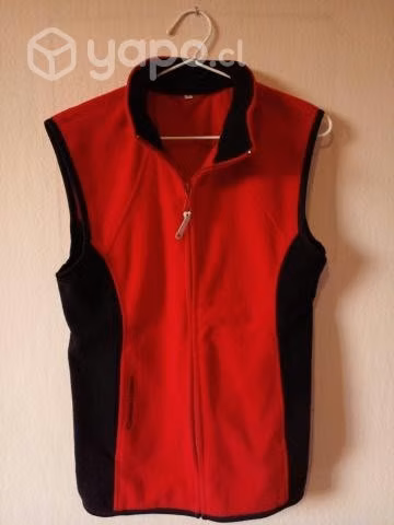 Chaleco polar rojo con negro niño(a)