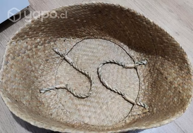 2 Cesta Plegable De Mimbre