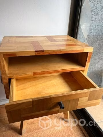 2 veladores madera