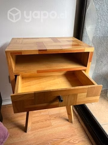 2 veladores madera