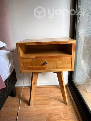 2 veladores madera