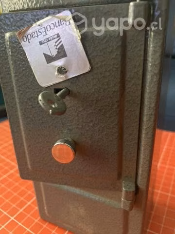 Alcancia banco estado metal con llave