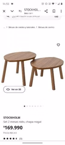 2 Mesas de centro IKEA STOCKHOLM