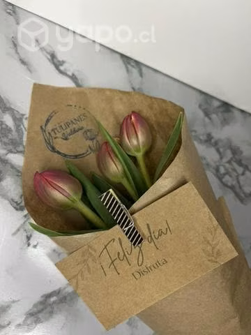 3 tulipanes ramo