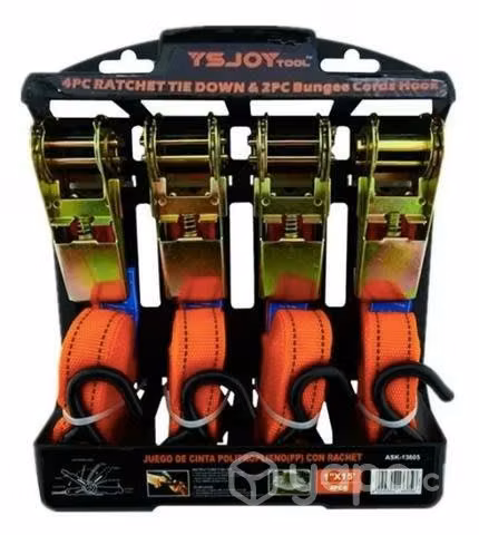Set Eslingas Cinta Correas De Amarre 4Pcs
