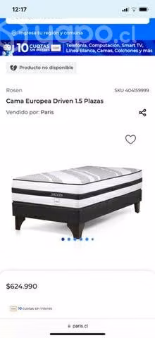 Cama europea rosen driven 1.5p
