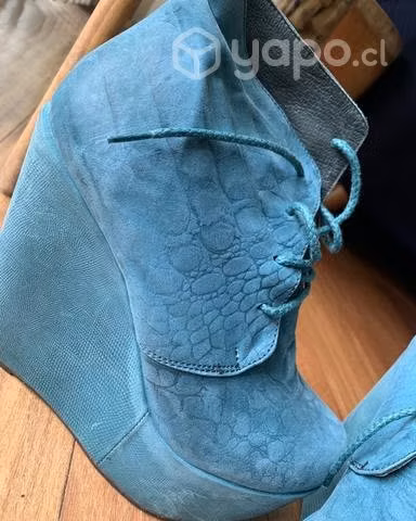 Zapatos botines altos gamuza talla 37 - Imagen 4