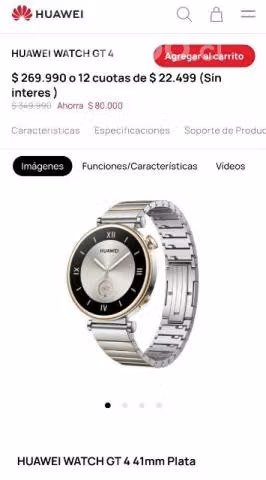 HUAWEI WATCH GT 4 41mm Plateado OFERTÓN