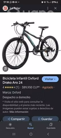 Bicicleta marca Oxford aro 24