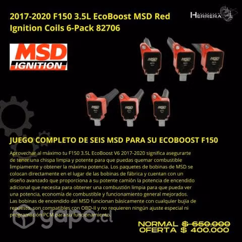 Kit Bobinas MSD Alta Ecoboost 2017 - 2020