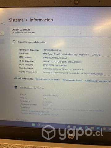 Notebook HP Pavilion Laptop 15-cw1xxx - Imagen 3
