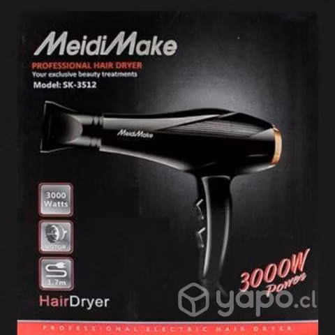 Secador de pelo con accesorio - 3000W - cable 1.5m