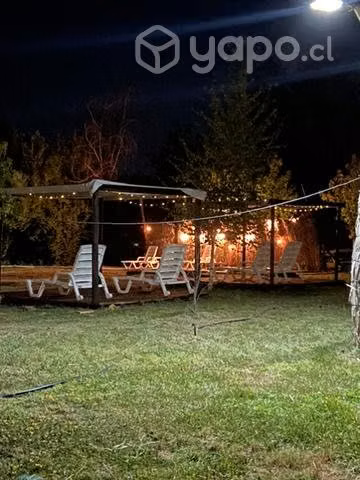Parcela 5000 m2 con casa, piscina, quincho, aire acondicionado, tinaja hot tu ,adicionalmente incluye 3 cabañas mas con tinajas  y sauna