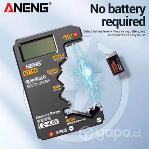 Probador Tester Pilas Bateria A, AA, AAA, C, D, 9V