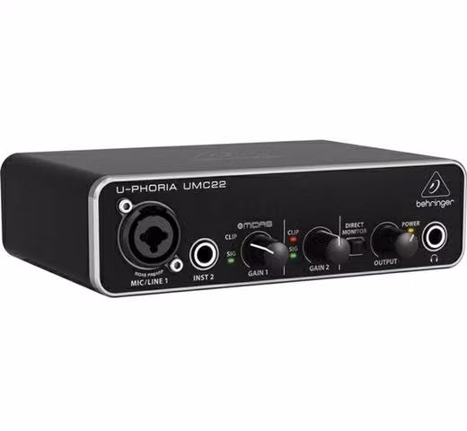 Interfaz de audio UMC22 behringer