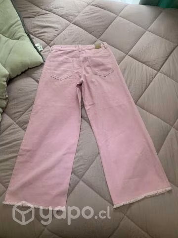 Jeans wide leg rosados talla 36 foster